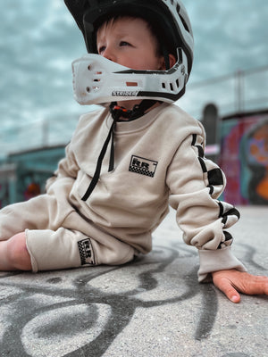 Oversized Performance Crewneck - Sand