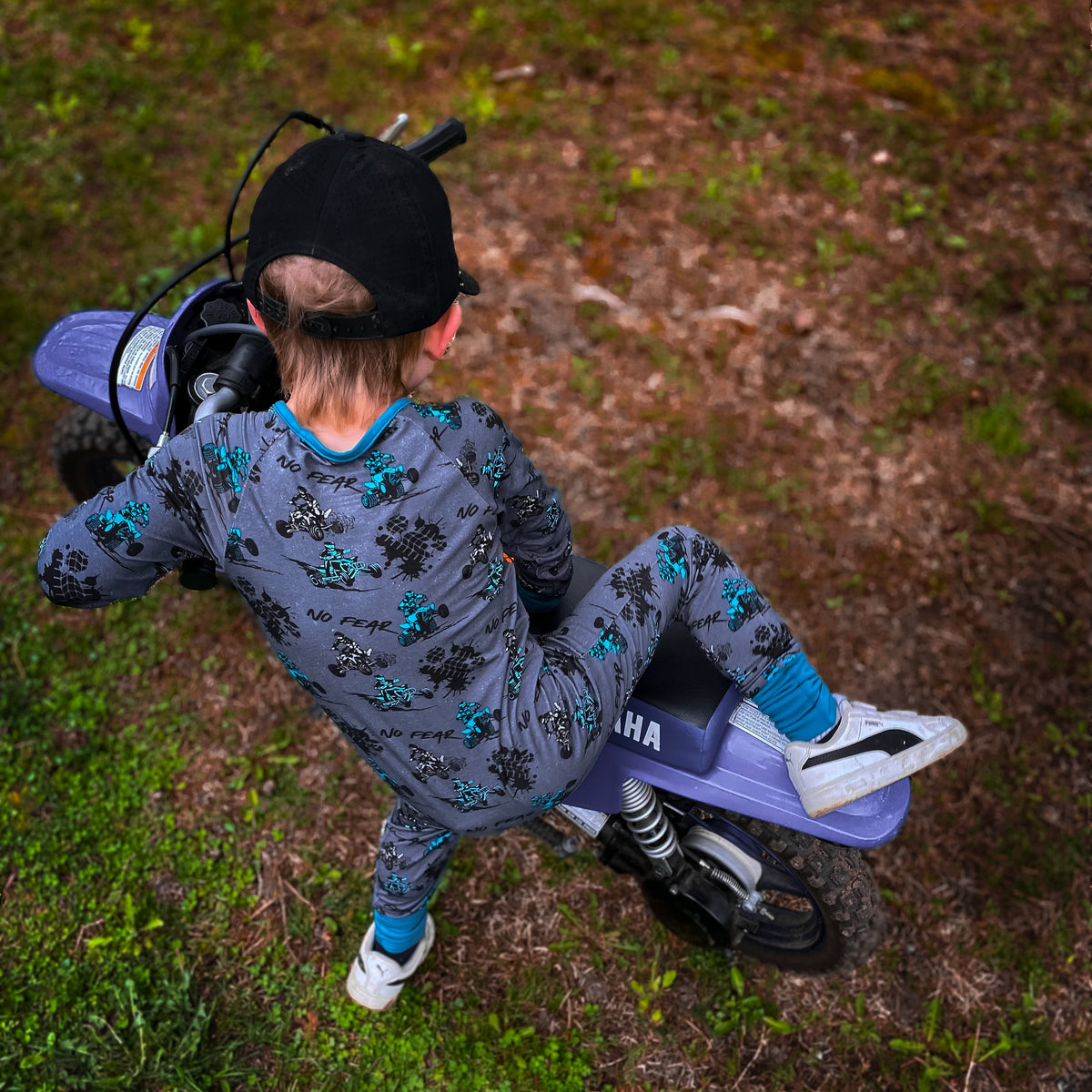 Zippered Romper- No Fear ATV Jammies