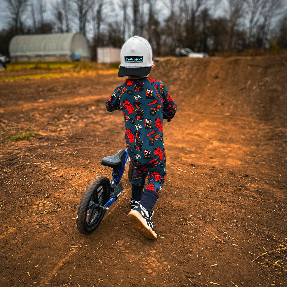 Zippered Romper- RR Moto Jammies